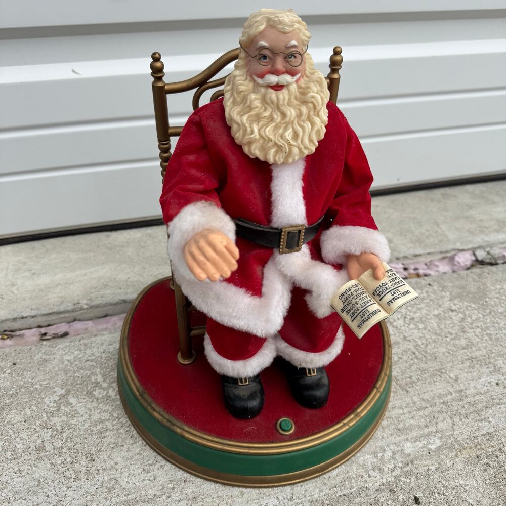 TELCO ORIGINAL MOTIONETTES STAND UP SANTA ANIMATED FIGURE.  12" TALL. READ
